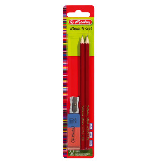 Herlitz Bleistift mit Radierer und Spitzer