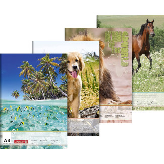 Brunnen Zeichenblock A3 mit Motiven 