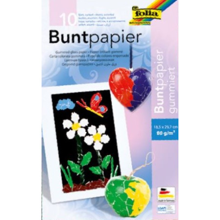 Glanzpapiermappe gummiert